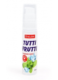 Гель-смазка Tutti-frutti со вкусом сладкой мяты - 30 гр. - Биоритм - купить с доставкой в Новошахтинске