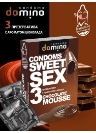 Презервативы для орального секса DOMINO Sweet Sex с ароматом шоколадного мусса - 3 шт. - Domino - купить с доставкой в Новошахтинске