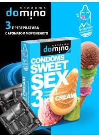 Презервативы для орального секса DOMINO Sweet Sex с ароматом мороженого - 3 шт. - Domino - купить с доставкой в Новошахтинске