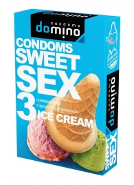 Презервативы для орального секса DOMINO Sweet Sex с ароматом мороженого - 3 шт. - Domino - купить с доставкой в Новошахтинске