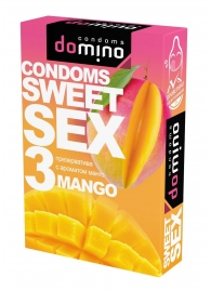 Презервативы для орального секса DOMINO Sweet Sex с ароматом манго - 3 шт. - Domino - купить с доставкой в Новошахтинске