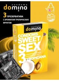 Презервативы для орального секса DOMINO Sweet Sex с ароматом тропических фруктов - 3 шт. - Domino - купить с доставкой в Новошахтинске