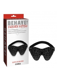 Черная маска на глаза Behave - Chisa - купить с доставкой в Новошахтинске