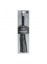 Черная плеть Easytoys Flogger With Metal Grip - 38 см. - Easy toys - купить с доставкой в Новошахтинске