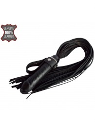 Черная плеть  Ковбой  с ручкой-фаллосом - 55 см. - Sitabella - купить с доставкой в Новошахтинске