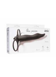 Черная вибронасадка для двойного проникновения Flirtini - 15,9 см. - Lola Games - купить с доставкой в Новошахтинске
