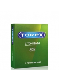Текстурированные презервативы Torex  С точками  - 3 шт. - Torex - купить с доставкой в Новошахтинске