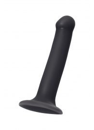 Черный фаллос на присоске Silicone Bendable Dildo M - 18 см. - Strap-on-me - купить с доставкой в Новошахтинске