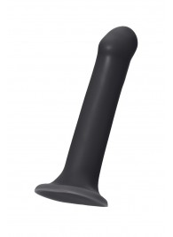 Черный фаллос на присоске Silicone Bendable Dildo L - 19 см. - Strap-on-me - купить с доставкой в Новошахтинске