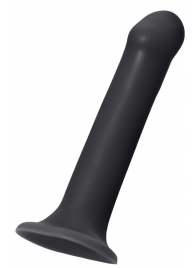 Черный фаллос на присоске Silicone Bendable Dildo XL - 20 см. - Strap-on-me - купить с доставкой в Новошахтинске
