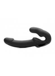 Черный безремневой страпон Urge Silicone Strap On с пультом ДУ - 24 см. - XR Brands - купить с доставкой в Новошахтинске
