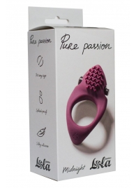 Бордовое эрекционное виброкольцо Pure Passion Midnight - Lola Games - в Новошахтинске купить с доставкой