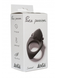 Черное эрекционное виброкольцо Pure Passion Sunset - Lola Games - в Новошахтинске купить с доставкой