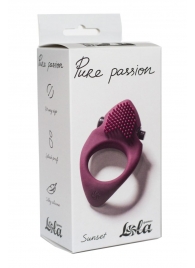 Бордовое эрекционное виброкольцо Pure Passion Sunset - Lola Games - в Новошахтинске купить с доставкой