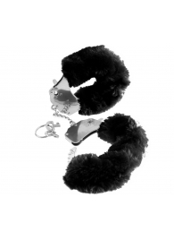 Металлические наручники Furry Love Cuffs с черным мехом - Pipedream - купить с доставкой в Новошахтинске