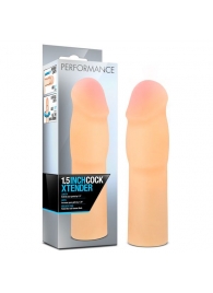 Телесная насадка-удлинитель на пенис PERFORMANCE 1.5INCH COCK XTENDER - 16 см. - Blush Novelties - в Новошахтинске купить с доставкой