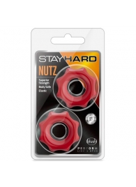 Набор из 2 красных фигурных эрекционных колец NUTZ - Blush Novelties - в Новошахтинске купить с доставкой