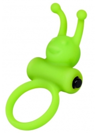 Зеленое эрекционное виброкольцо на пенис Cock Ring - A-toys - в Новошахтинске купить с доставкой