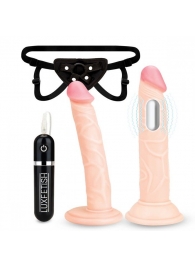 Регулируемые трусики с 2 насадками - 16 и 15 см. - Lux Fetish - купить с доставкой в Новошахтинске
