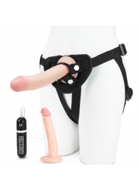 Регулируемые трусики с 2 насадками - 16 и 15 см. - Lux Fetish - купить с доставкой в Новошахтинске