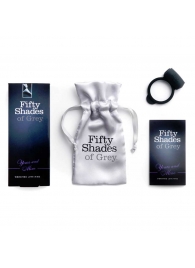 Темно-серое эрекционное кольцо Vibrating Love Ring с вибрацией - Fifty Shades of Grey - в Новошахтинске купить с доставкой