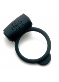 Темно-серое эрекционное кольцо Vibrating Love Ring с вибрацией - Fifty Shades of Grey - в Новошахтинске купить с доставкой