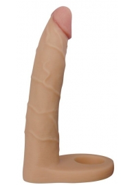 Телесная насадка-фаллоимитатор для двойного проникновения - 17 см. - Lovetoy - купить с доставкой в Новошахтинске