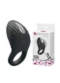 Черное эрекционное виброкольцо с рельефным дизайном Heloise - Baile - в Новошахтинске купить с доставкой