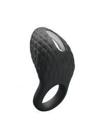 Черное эрекционное виброкольцо с рельефным дизайном Heloise - Baile - в Новошахтинске купить с доставкой