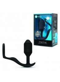 Черное эрекционное кольцо с анальным плагом Snug   Tug - b-Vibe - в Новошахтинске купить с доставкой