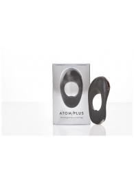 Черное эрекционное виброкольцо с двумя виброэлементами ATOM PLUS - Hot Octopuss - в Новошахтинске купить с доставкой