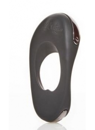 Черное эрекционное виброкольцо с двумя виброэлементами ATOM PLUS - Hot Octopuss - в Новошахтинске купить с доставкой