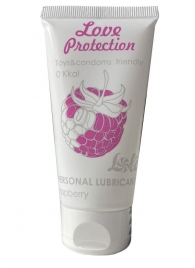Лубрикант на водной основе с ароматом малины Love Protection Raspberry - 50 мл. - Lola Games - купить с доставкой в Новошахтинске