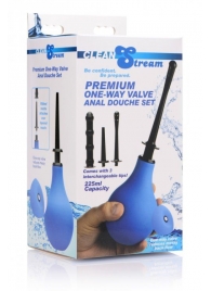 Анальный душ с 3 насадками Premium One-way Valve Anal Douche Set - XR Brands - купить с доставкой в Новошахтинске