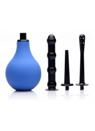 Анальный душ с 3 насадками Premium One-way Valve Anal Douche Set - XR Brands - купить с доставкой в Новошахтинске