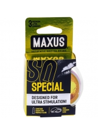 Презервативы с точками и рёбрами в пластиковом кейсе MAXUS Special - 3 шт. - Maxus - купить с доставкой в Новошахтинске