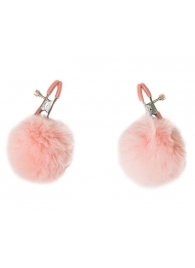 Зажимы на соски Angelic с розовыми меховыми шариками - Lola Games - купить с доставкой в Новошахтинске