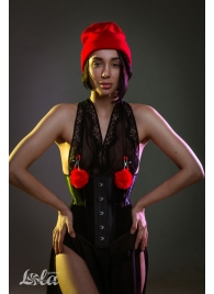 Зажимы на соски Angelic с красными меховыми шариками - Lola Games - купить с доставкой в Новошахтинске