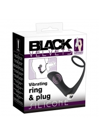 Черное эрекционное кольцо с анальной вибропробкой Vibrating Ring   Plug - Orion - в Новошахтинске купить с доставкой