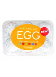 Набор из 6 мастурбаторов Tenga EGG Easy Beat с различным рельефом - Tenga - в Новошахтинске купить с доставкой
