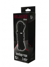 Черная веревка для шибари DELUXE BONDAGE ROPE - 5 м. - Dream Toys - купить с доставкой в Новошахтинске
