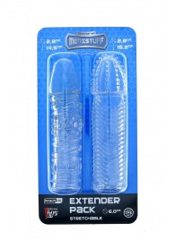 Комплект из 2 прозрачных насадок на пенис PENIS EXTENDER PACK - Dream Toys - в Новошахтинске купить с доставкой