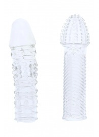 Комплект из 2 прозрачных насадок на пенис PENIS EXTENDER PACK - Dream Toys - в Новошахтинске купить с доставкой