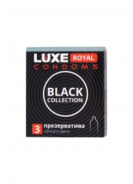 Черные презервативы LUXE Royal Black Collection - 3 шт. - Luxe - купить с доставкой в Новошахтинске