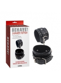Черные наручники Surrender Wrist Restraints - Chisa - купить с доставкой в Новошахтинске