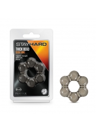 Дымчатое эрекционное кольцо Stay Hard Thick Bead Cock Ring - Blush Novelties - в Новошахтинске купить с доставкой