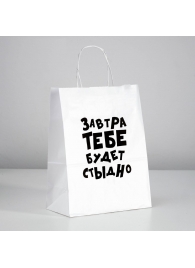 Подарочный пакет  Завтра тебе будет стыдно  - 30 х 24 см. - UPAK LAND - купить с доставкой в Новошахтинске