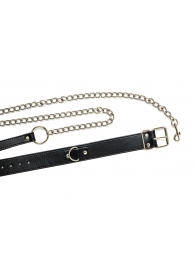 Черный ошейник с поводком Wild - Lola Games - купить с доставкой в Новошахтинске