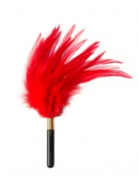 Красный перьевой тиклер Plume - 23 см. - Lola Lingerie - купить с доставкой в Новошахтинске