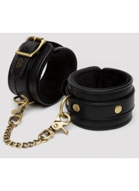 Черные оковы на ноги Bound to You Faux Leather Ankle Cuffs - Fifty Shades of Grey - купить с доставкой в Новошахтинске